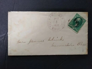 Ohio: Aberdeen 1881 3c Banknote Cover, Fancy Violet Ornamented CDS, Brown Co - Picture 1 of 2