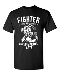 MMA Fighter T-Shirt / Mixed Martial Arts Boxing Jiu Jitsu Karate Wrestling Tee - Picture 1 of 1