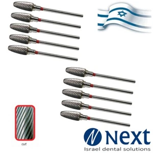 Lot X10 Dental Lab Carbide Cutters Bur Israel tungsten jewelry acrylic metal 6 - Picture 1 of 2