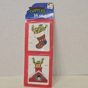 Teenage Mutant Ninja Turtles 1990 Vtg 14 Gift Tags Christmas Holidays - Picture 1 of 5