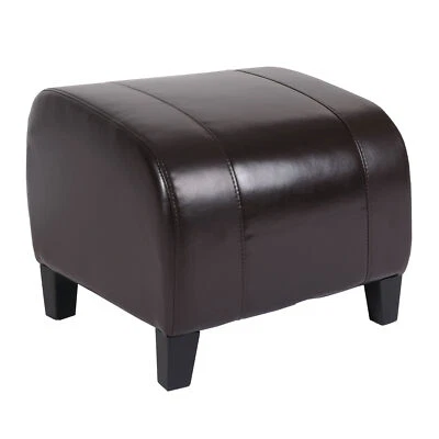 Hocker Sitzwürfel Sitzhocker Emmen, Leder + Kunstleder, 37x45x47cm - Bild 1 von 4