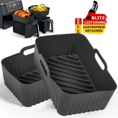 MARKENLOS 2Pcs Airfryer Zubehör Silikonform Für Heißluftfritteuse Silikoneinsatz Air Fryer