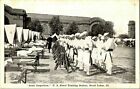 Postcard Us Naval Training Station Arms Inspection Great Lakes Illinois A28
