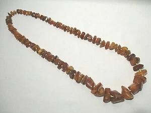 Antico Collana IN Ambra Old Ambra Collana - Foto 1 di 5