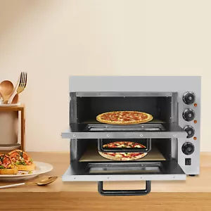 2 Etagen Arbeitsplatte Pizzaofen Elektrischer Pizzaofen Kommerzieller Pizzaofen - Bild 1 von 24