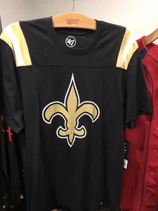 Camicia uomo New Orleans Saints Big Logo 47 marca Large nuova con etichetta - Foto 1 di 4
