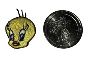 25 Mini Iron On Appliqué Patch Embroidered NEW Tweety Bird Head NEW Cute Accent - Picture 1 of 11