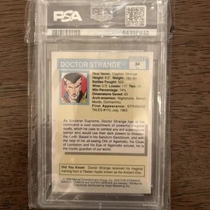 1990 MARVEL UNIVERSE DOCTOR STRANGE #34 PSA 10 GEM MINT - Picture 1 of 2