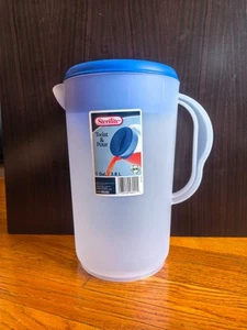Pitcher with Handle, Sterilite 1 gallon Plastic, White translucent - Picture 1 of 5