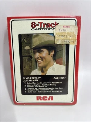 Elvis Presely Guitar Man 8 Track Cassette RARE! SEALED Foto 1 de 4