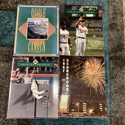 Baltimore Orioles Programs Scorebooks. 1987-1990’s. Lot Of 4 - Image 1 of 4