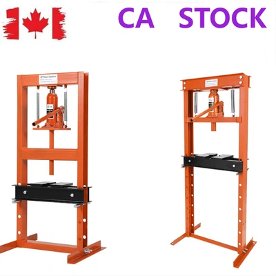 Hydraulic Shop Press Floor Shop Equipment 6 12 Ton Jack Stand H Frame Adjustable - Image 1 of 3