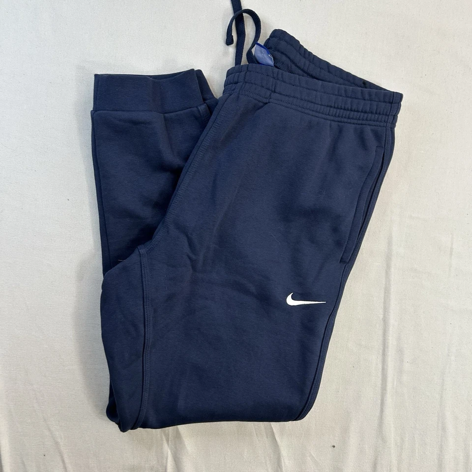 Nike Men’s Sweatpants Size XL Blue Fleece Pants Pockets Cotton Blend - Image 1 of 4