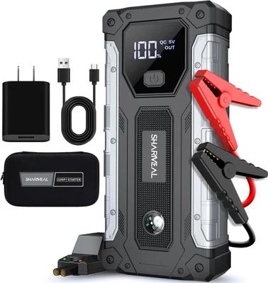 12V Car Jump Starter 5000A Booster Jumper Power Bank Battery Charge LCD Display - Image 1 of 4