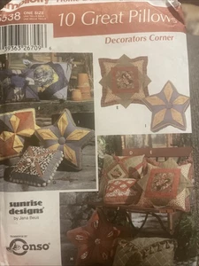 ~ Uncut Sewing Pattern Simplicity 5538 Home Decor~10 Great Pillows - Picture 1 of 5