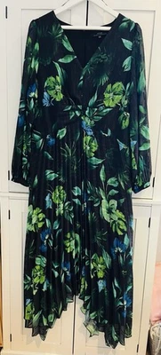 Star By Julian McDonald Size 20 Blue And Green Dress Worn Once - Image 1 of 4