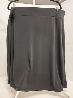 Falda Pull-on Merona XXL Negra Línea A Mezcla Poliéster Negra Hasta la Rodilla Foto 1 de 4