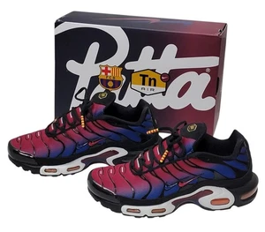 Nike Air Max Plus x Patta x FC Barcelona Sneakers Size 8.5 NEW IN BOX W/ PAPER - Picture 1 of 16