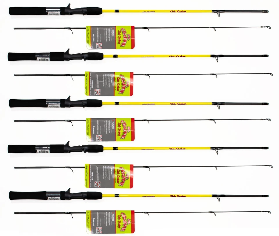 (LOT OF 5) MR CRAPPIE SLAB SHAKER MCC56-2 5'6" LIGHT 2 PIECE CASTING ROD - Image 1 of 1