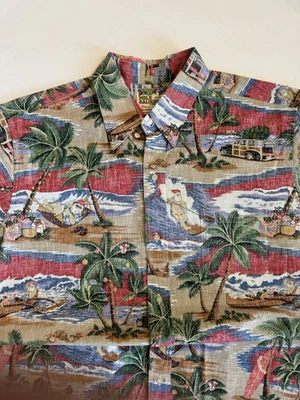 Reyn Spooner Mele Kalikimaka 2016 Christmas Reverse Print Hawaiian Shirt Size XL - Image 1 of 4