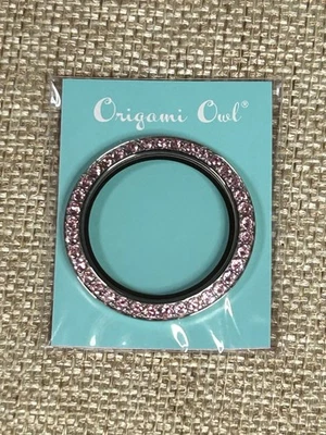 Cara de medallón vivo grande de búho Origami con cristales de rosa de Swarovski BZ4025 Foto 1 de 4