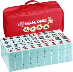 Amerikanisches Mahjong Set 166 Premium Jadegrün Mahjong Fliesen Groß Mahjong Set 1,6 - Bild 1 von 11