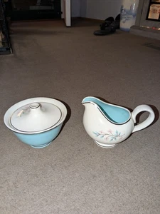 Taylor Smith & Taylor Creamer and Sugar Bowl Pink 2 Piece Symphony New Replacem - Picture 1 of 7
