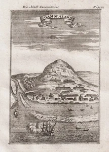 Mount Gamalama Isola Ternate Maluku Indonesia Incisione Del Martello 1719 - Picture 1 of 1