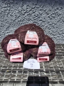 NOS Louisa Harding Yarns Simonetta 10/9791 Mohair Rayon Metallic Burgandy 5 Pc - Picture 1 of 4