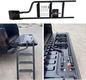 Fits for Ford F150 1987-2023 Dodge Ram Tundra Rapto Pickup Step Tailgate Ladder - Bild 1 von 5