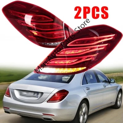 1Pair For Mercedes W222 S-Class Sedan 4-Door 2014-2017 LED Tail Light Brake Lamp - Image 1 of 4