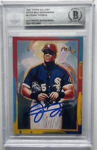 Frank Thomas 1997 Topps Gallery Peter Max Serigraphs #6 Signed Card Beckett Auto