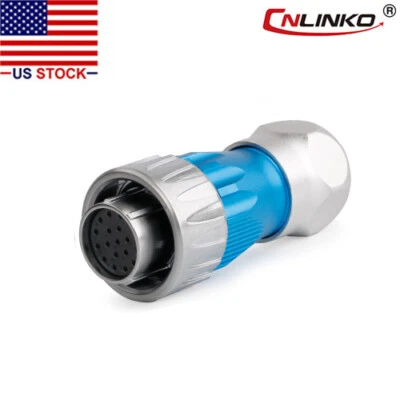 CNLINKO 19 Pin Power Circular Connector Female Plug Outdoor IP67 Heavy Duty M24 - Image 1 of 4