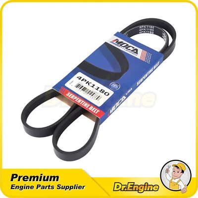 EPDM Serpentine Belt 4PK1180 Fit 00-12 Toyota Yaris Echo 1.5L DOHC  - Image 1 of 4