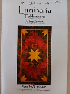 Quiltricks Quilt Pattern QTK333 Luminaria Table Runner Strip Pieced 37.5" x 20.5 - Picture 1 of 2