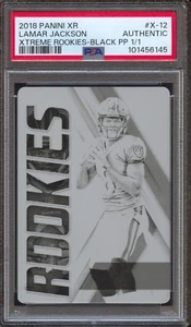 2018 Panini XR Lamar Jackson Xtreme Rookies Printing Plate Black #1/1 RC PSA WOW - Picture 1 of 2
