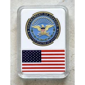 United States Department of Defense Challenge Coin With Case - Picture 1 of 4