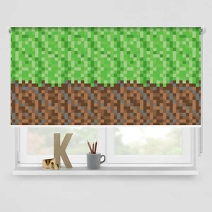 61- Mine Crafting Blocks Roller Blind - Various sizes,blackout FREE UK delivery - Picture 1 of 4