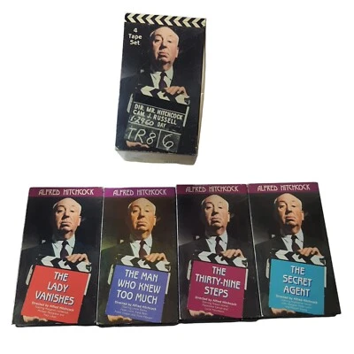 Alfred Hitchcock VHS Film Classics Collection Vtg Horror Movies Lot B/W 1930s  - Image 1 of 4
