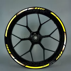 Adesivi strisce cerchioni decalcomanie ruota moto FZ1 riflettenti per Yamaha FZ 1 - Foto 1 di 5