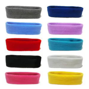 Ladies Mens Sports HairBand Stretchy Sweatband Yoga Gym Football Tennis HeadBand - Picture 1 of 11