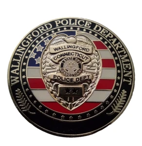 Town of Wallingford Connecticut Police department challenge coin 2" - Picture 1 of 2