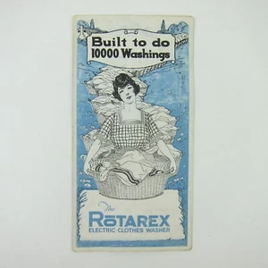 Brochure Pubblicitaria Lavatrice Rotarex Apex Elettrica Cleveland OH anni 20 - Foto 1 di 18