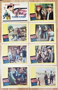 FLAMING STAR ELVIS PRESLEY BARBARA EDEN 1960 LOBBY CARD SET (ORIGINAL) - Picture 1 of 1