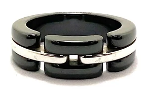 Genuine CHANEL Ultra Ring 18ct White Gold & Ceramic Size M - Picture 1 of 10