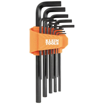 Klein Tools LS12 L-Style Long Hex Key Set, SAE,Sizes 1/16 Inch-3/8 Inch 12-Piece - Image 1 of 4