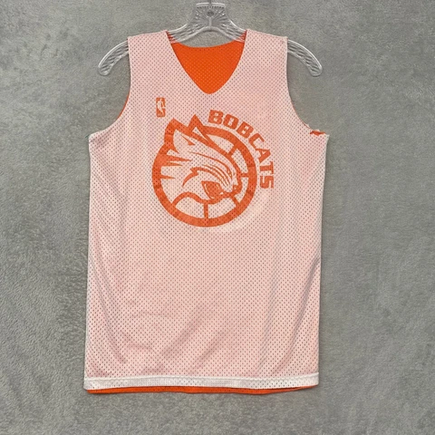 Charlotte Bobcats Jersey Boys Large Alleson Orange White 48 Reversible NBA Youth Cover
