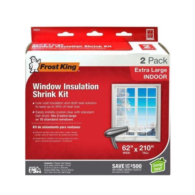 Frost King 62 in. x 210 in. Extra-Large Shrink Window Film Insulation - 2 Pack