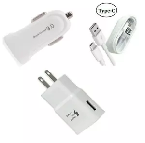 Fast Adaptive Wall, Dual USB Car, USB-C, Motorola Moto G Fast/G Power/G Stylus - Picture 1 of 25