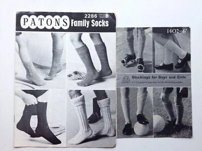 Patons- Family Socks - Original Vintage Knitting Pattern - Image 1 of 3
